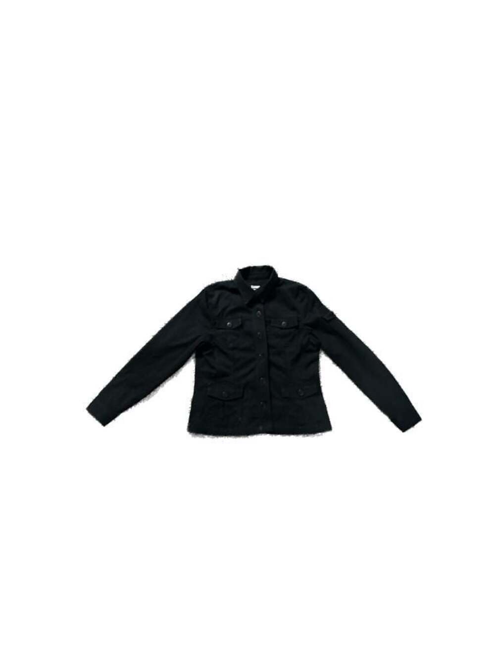 Jones New York Sport Utility Jacket Womens Large Black Cotton Stretch Pocket